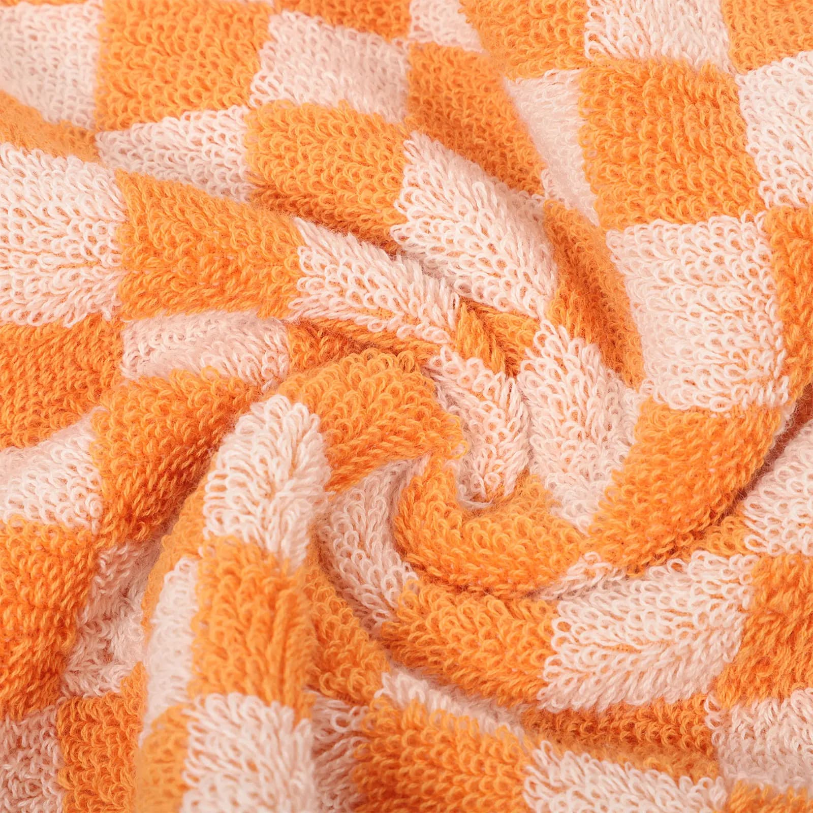 Set di 2 Asciugamani in Cotone a Quadri, Morbidi e Assorbenti, per Viaggi, Bagno, Palestra, Spa, Lavaggio Viso e Mani, Asciugatura Rapida, Riutilizzabili