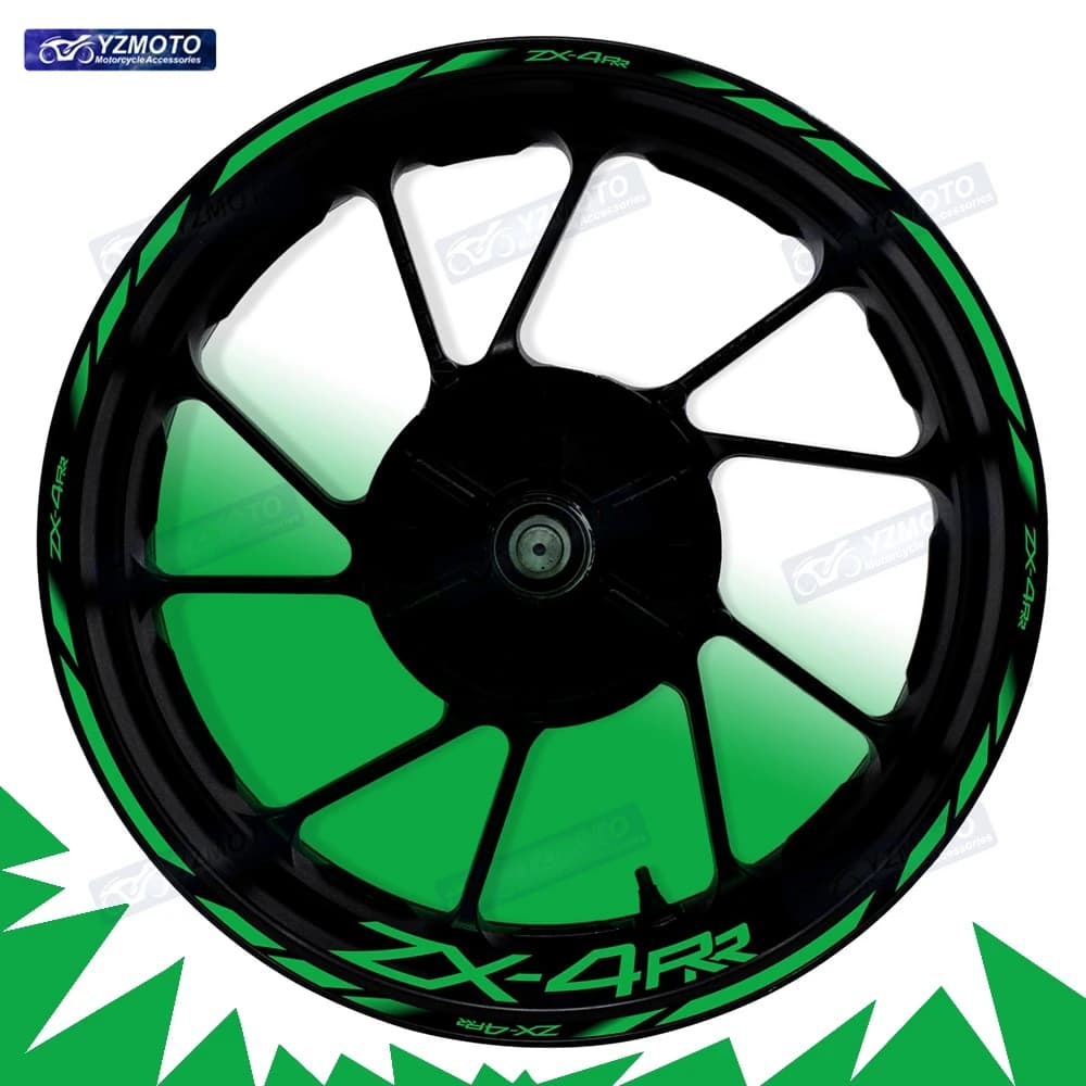 For ZX-4RR ZX4RR ZX 4RR Motorcycle 17 Inch Front And Rear Wheel Sticker Hub Decal Modified Decorative Reflective Rim Stickers