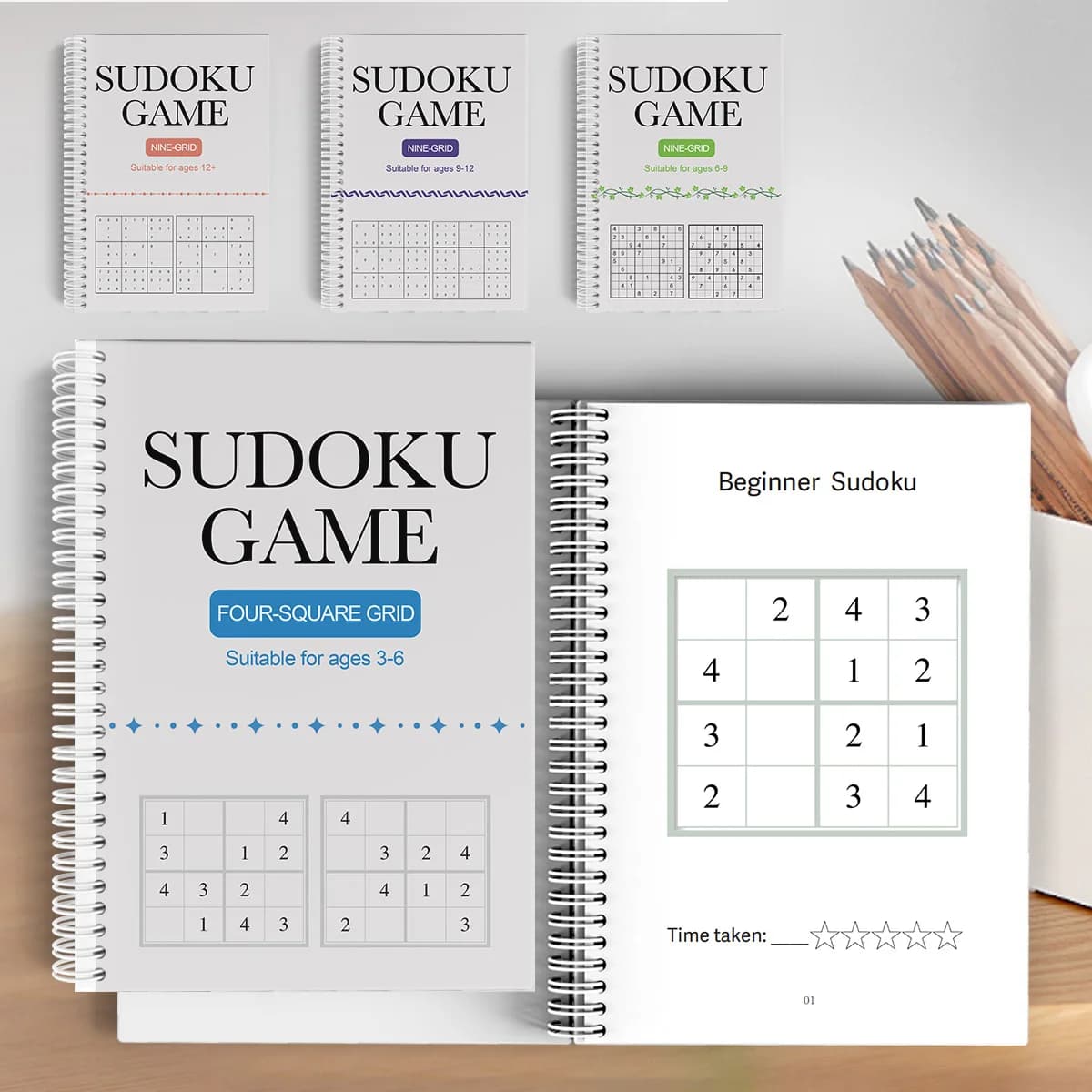 Libro puzzle Sudoku per bambini divertente ed educativo: livelli facili da durare per l'allenamento cerebrale dei bambini e lo sviluppo delle competenze logiche