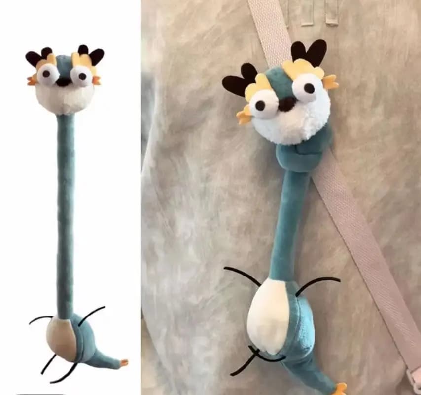 Peluche Drago Cane Bassotto Malvagio con Collo Lungo 40 cm, Divertente e Strano, Bambola di Peluche Animale Imbottito, Decorazione Carina per la Stanza, Regali Festivi