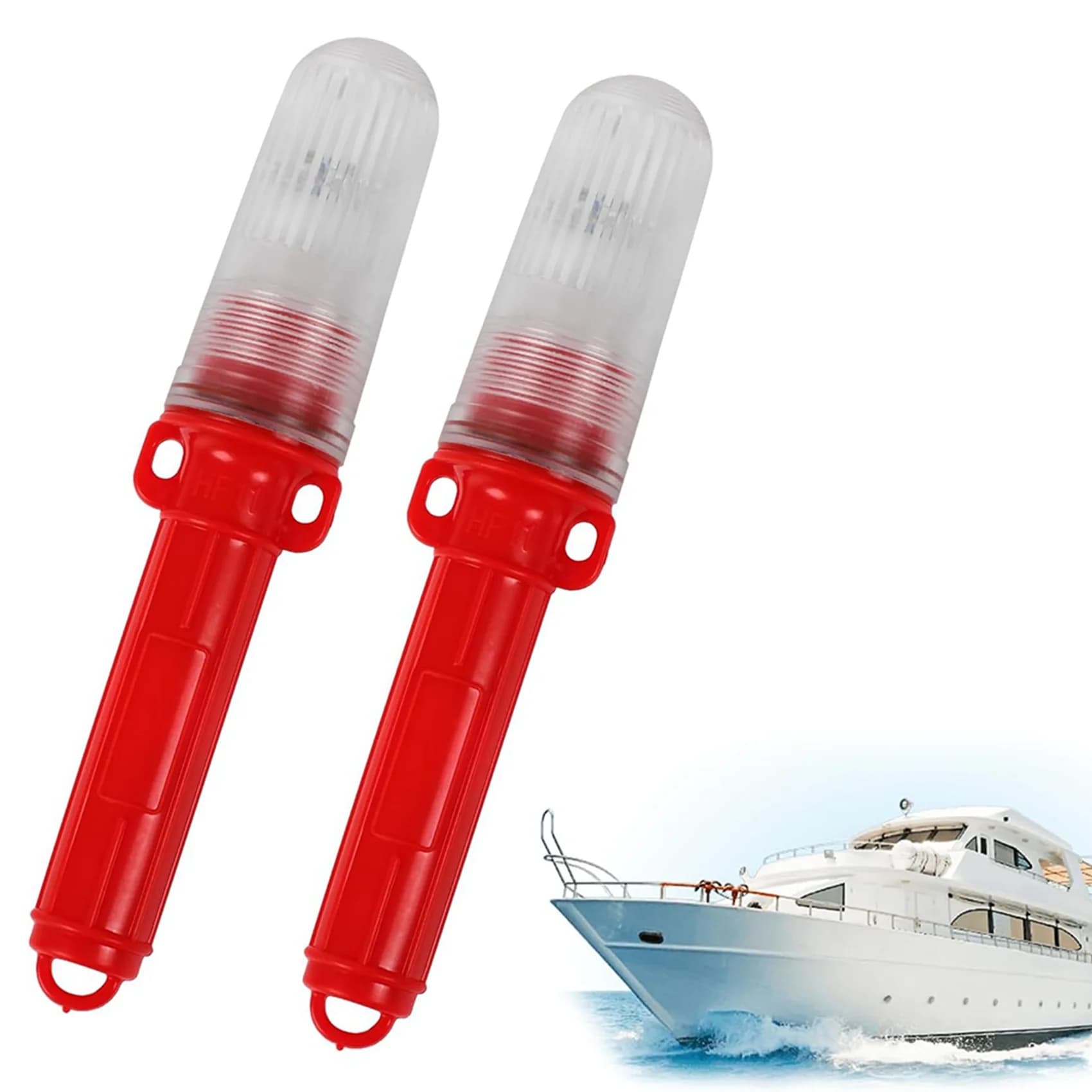 Set di 4 Segnali Luminosi per Barche, Approvati per Uso Marino, Kit di Sicurezza d'Emergenza per Reti da Pesca, Boe e Imbarcazioni