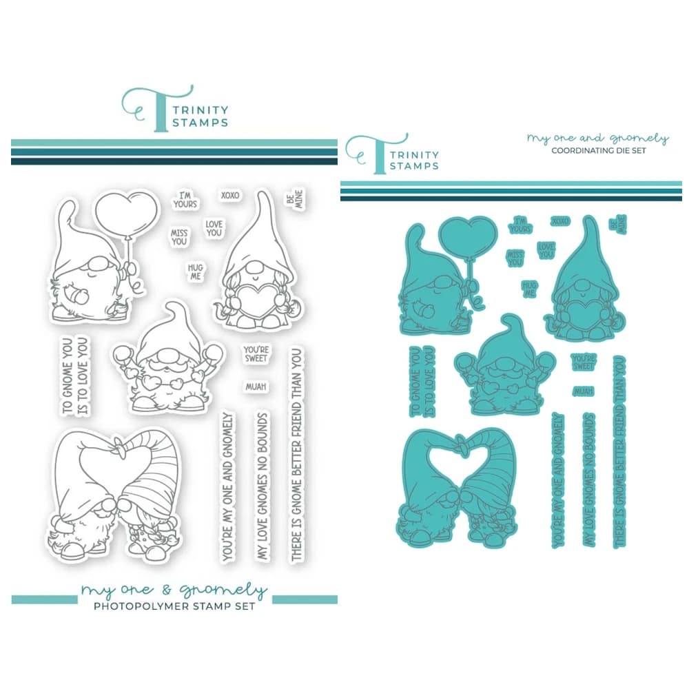 New 2024 My One and Gnomely san valentino Metal Cutting Dies Clear Stamps Set Scrapbooking for wallpaper