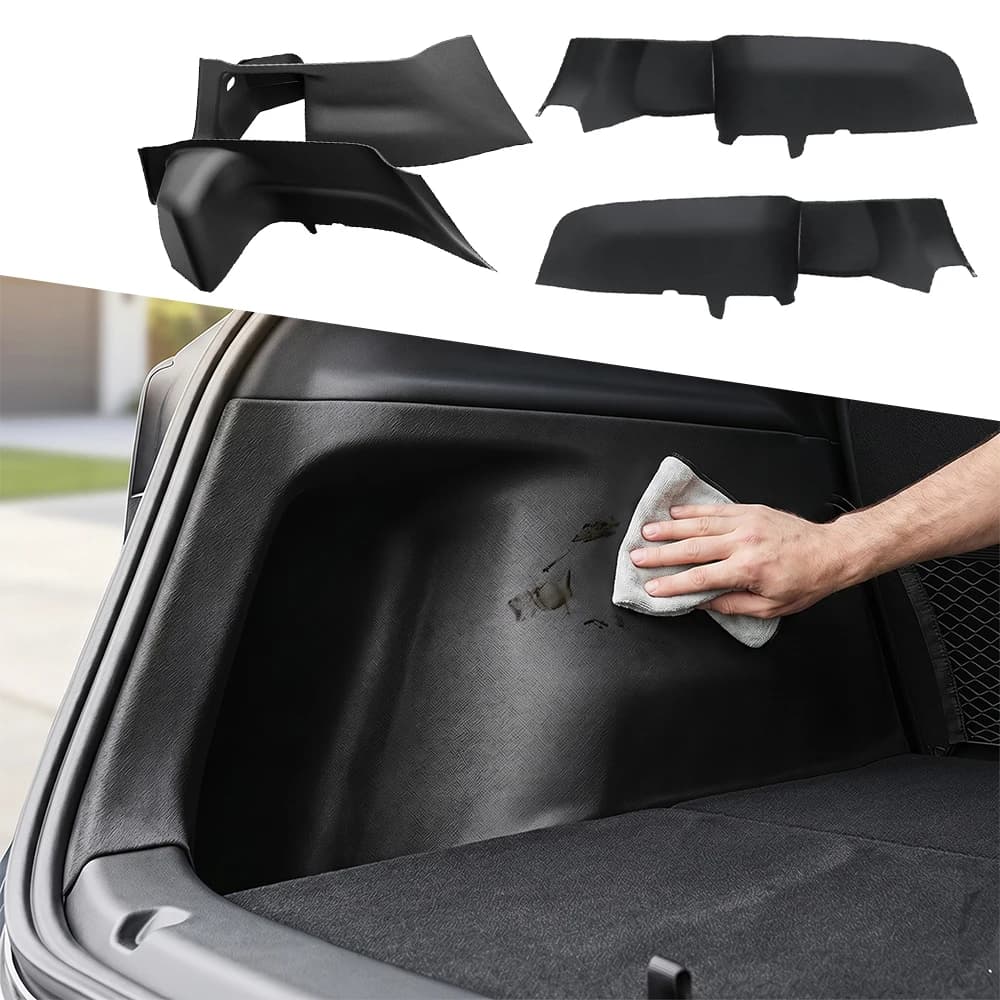 For Tesla Model Y 2021-2024 Model Y Juniper TPE Car Rear Trunk Side Guards Pad Protection Kit Car Anti-dirty Pad Auto Accessorie
