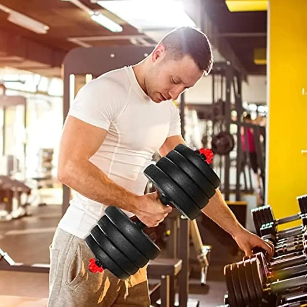 New PVC Dumbbell Bar Fitness Equipment Home Gym Accessories Barbell Buckle Durable Spin-Lock Collars Threaded Dumbbell Handles