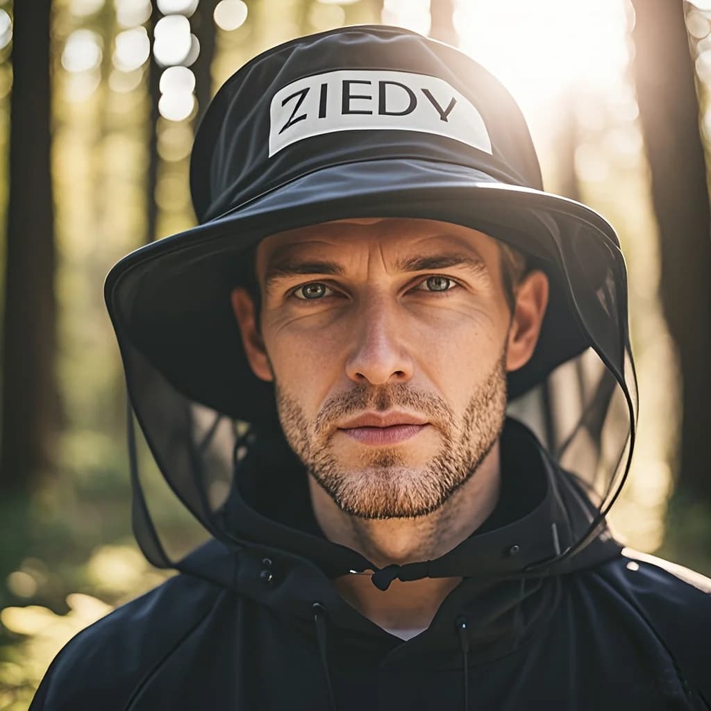Cappello antizanzare automatico retrattile per esterni, versatile per campeggio e pesca