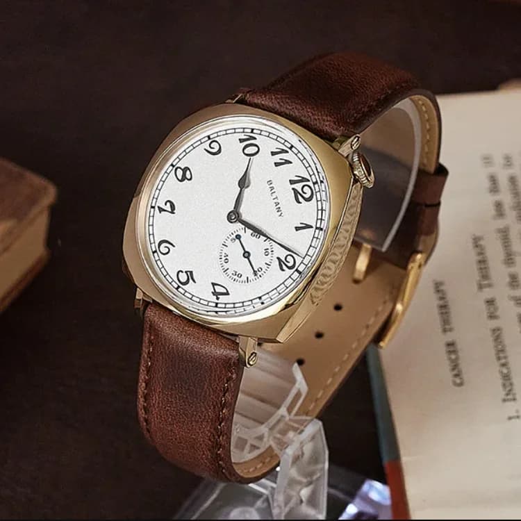 Baltany Men Automatic Watch 38mm Square Mechaical Wristwatch 5ATM Waterproof Sapphire Mirror Oblique Dial ST1701