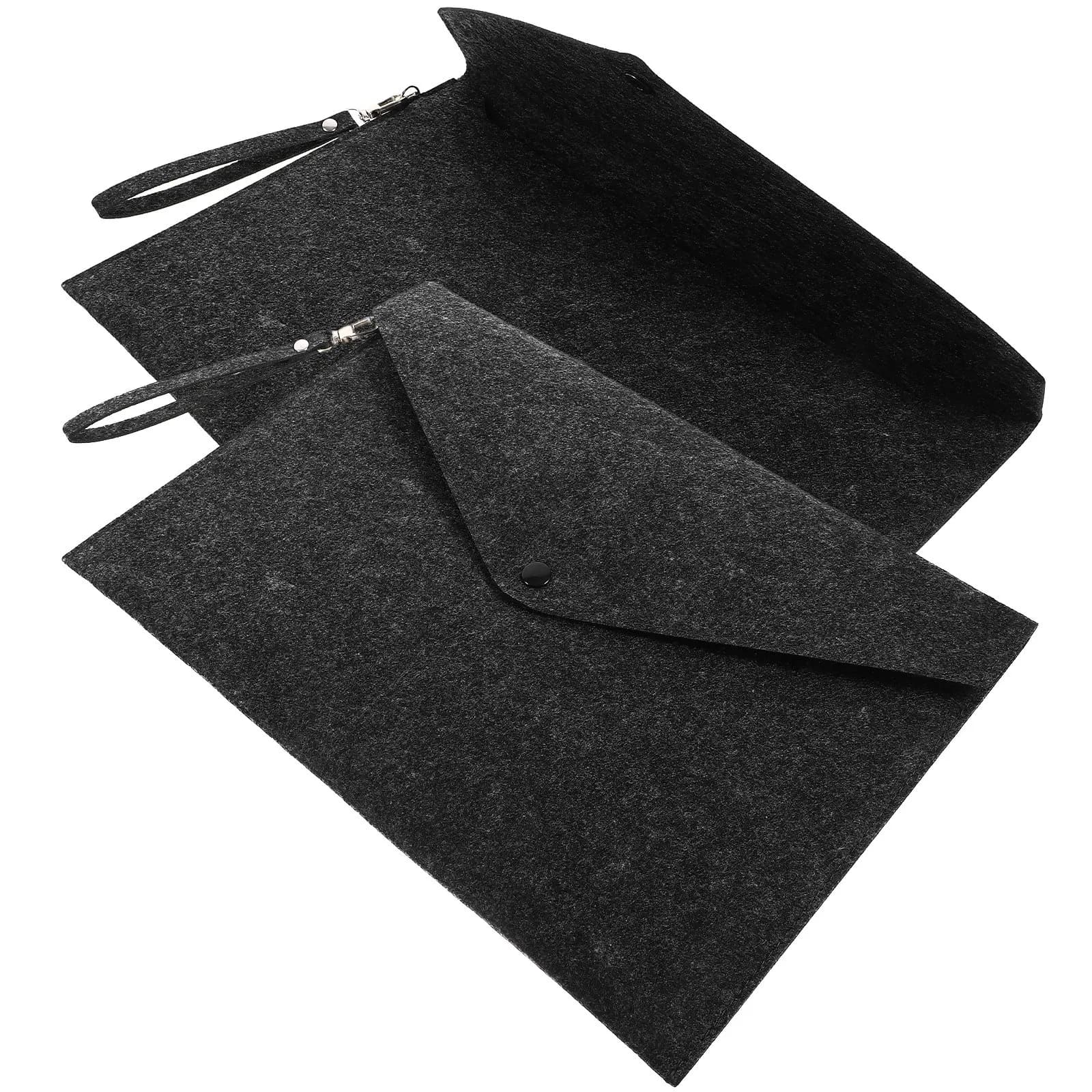 2 Pezzi Organizzatore per Documenti in Feltro, Borsa Portadocumenti Portatile Ideale per Viaggi, per Studenti, Lavoratori, Insegnanti, Viaggi d'Affari