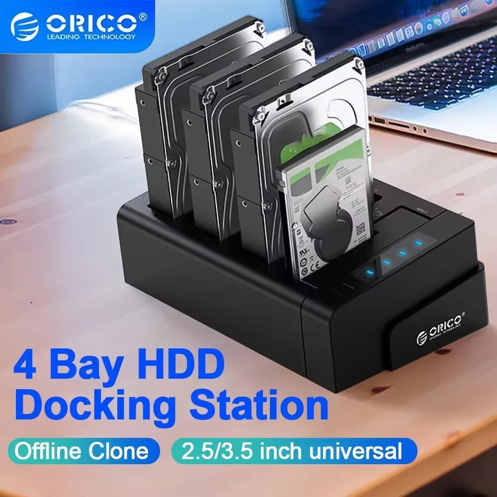Docking Station per Hard disk ORICO 2/4 Bay con Clone Offline da SATA a USB 3.0 Docking Station HDD per HDD/SSD da 2.5/3.5 pollici