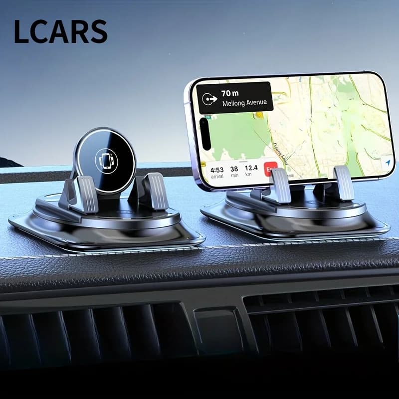 Supporto per Telefono da Auto Lcars con Rotazione a 360 Gradi, Regolabile per Cruscotto, Ideale per Navigazione e Intrattenimento in Viaggio