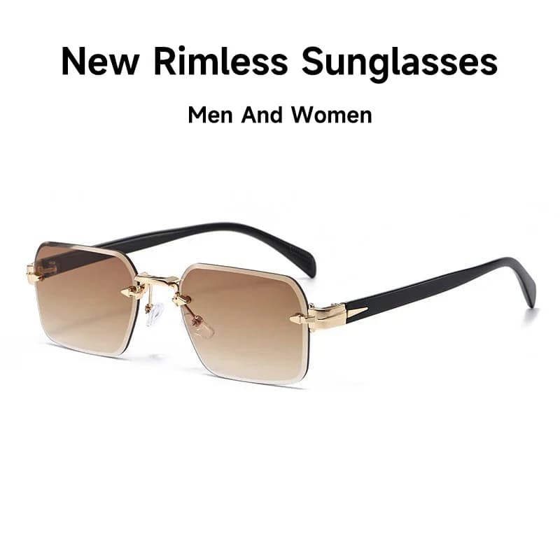 Luxury Sunglasses Without Mounting, Metal Hinge, Exquisite Processing, Disposable Lens for Solar Protection 823