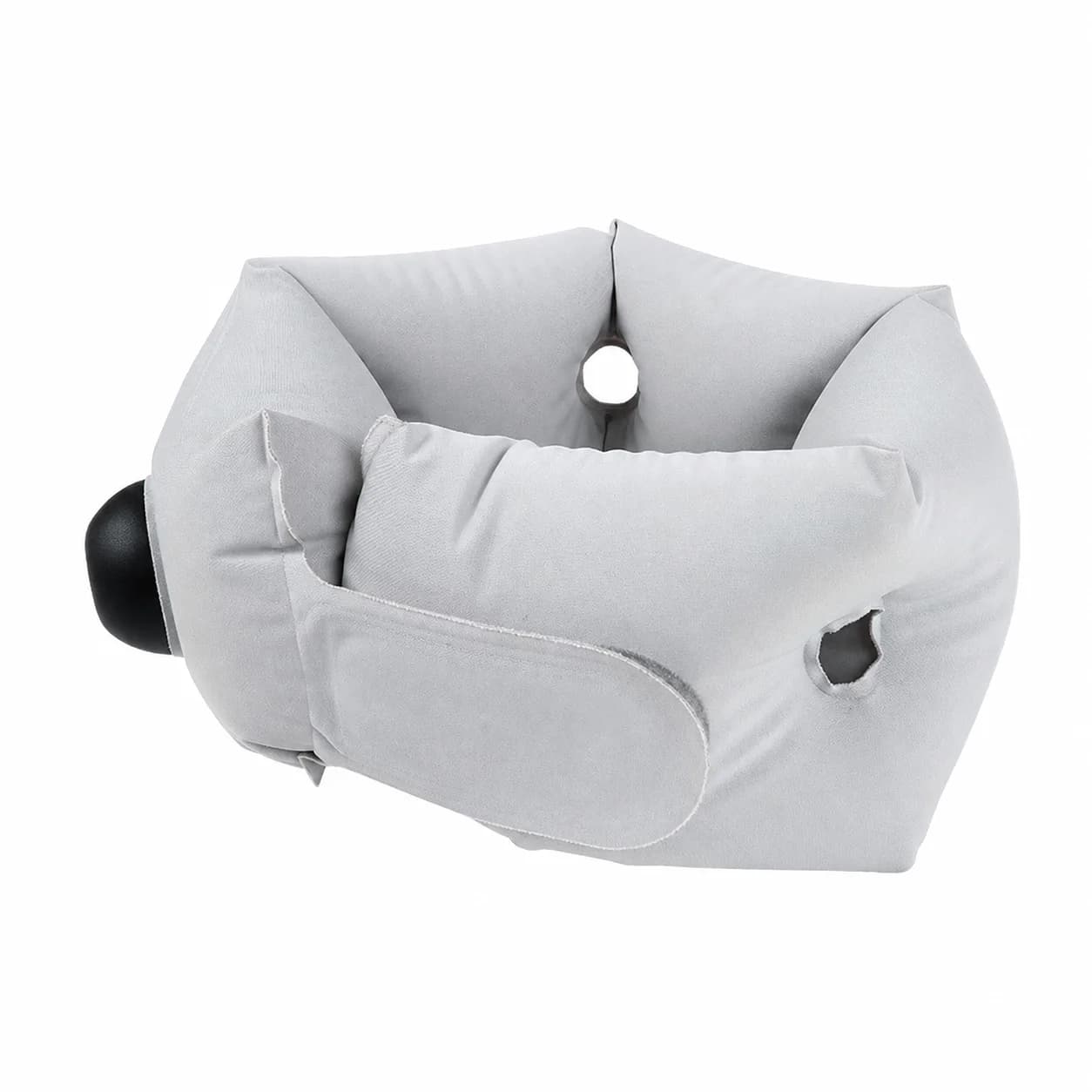 Press Inflatable U Shaped Travel Neck Pillow Lightweight Adjustable Neck Support for Airplane Train Car Office Camping