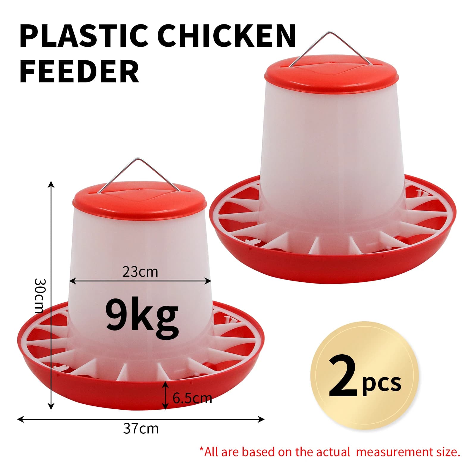 2 pz 9 kg mangiatoia per pollame e abbeveratoio acqua distributore di cibo automatico pollo uccelli pulcino abbeveratoio secchio di alimentazione contenitore di alimentazione