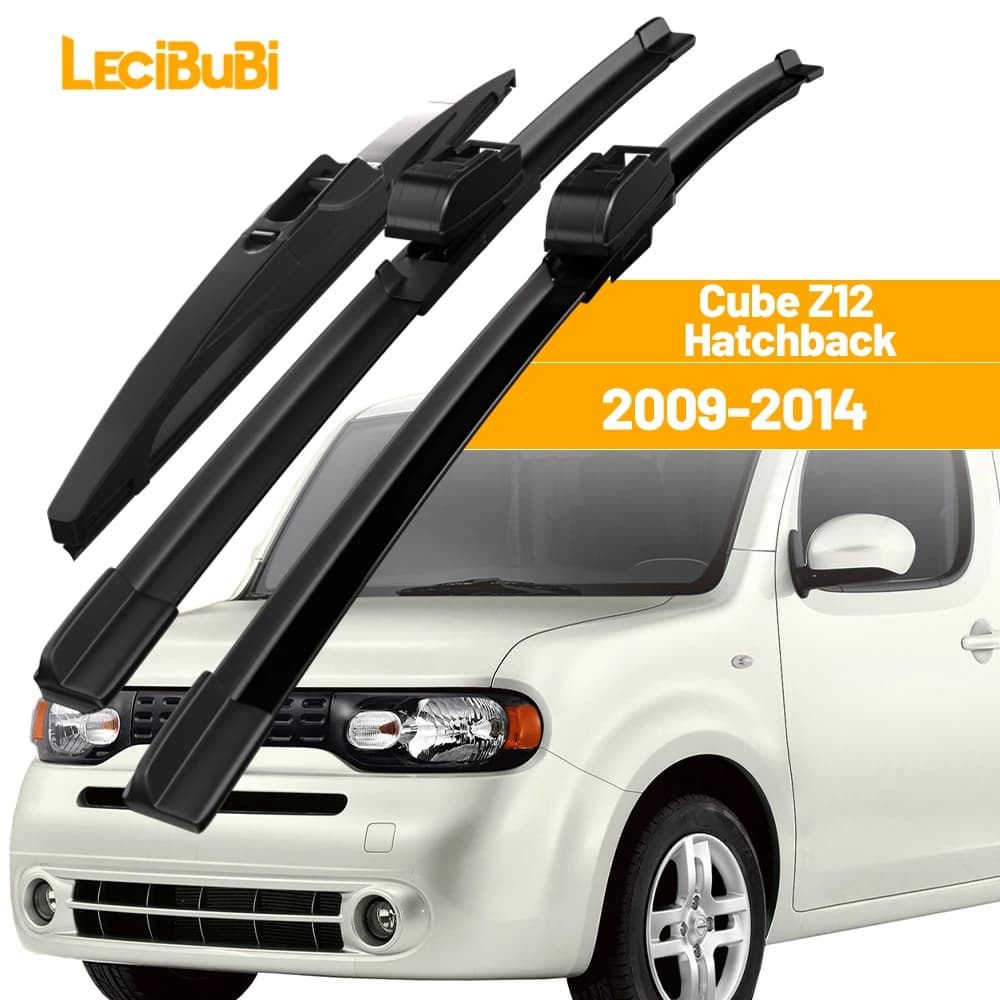 Per Nissan Cube Z12 Hatchback 2009-2014 1 set Spazzole tergicristallo anteriori e posteriori Tergicristalli 2010 2011 2012 Accessori