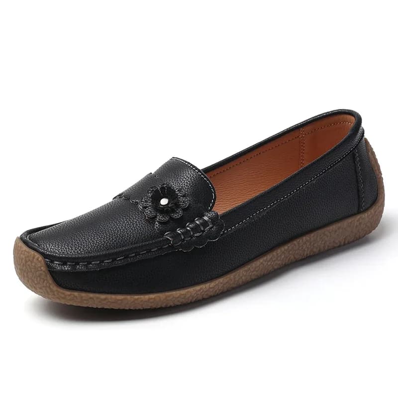 Scarpe da donna in vera pelle leggera, taglia 44, mocassini casual da passeggio, scarpe da donna