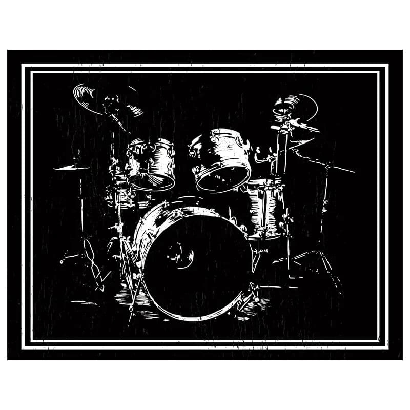 Drum Carpet, Electric Drum Mat Jazz Drum Soundproofing Electronic Drum Carpet Mat Black Musical Instrument Home Decoration Rug