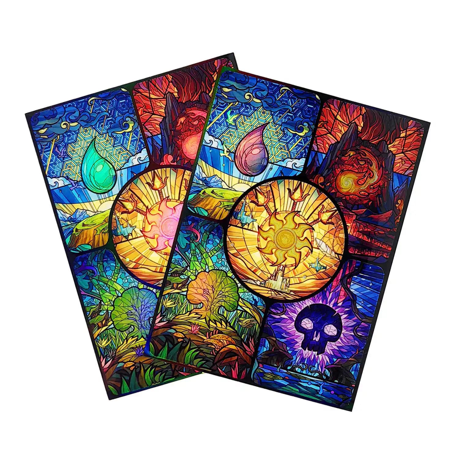 60PCS HOLO Anime Buste per carte 67x92mm Carte da gioco da tavolo Protezione per carte Scudo Doppia copertura per carte per carte collezionabili PTCG/PKM/MGT WS