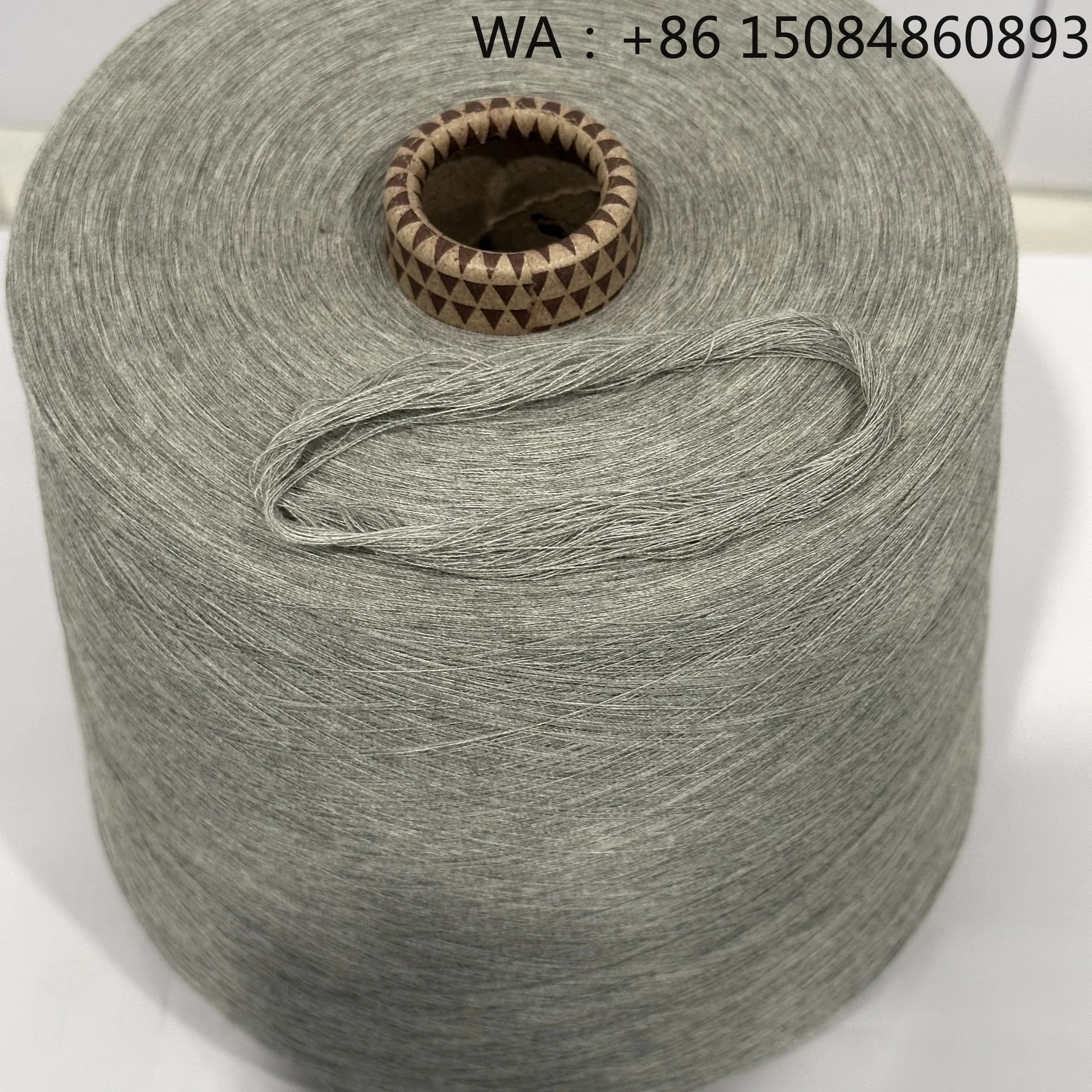 Light gray blended yarn with viscose and carbon fiber, 21S, skin-friendly and flame retardant for textiles