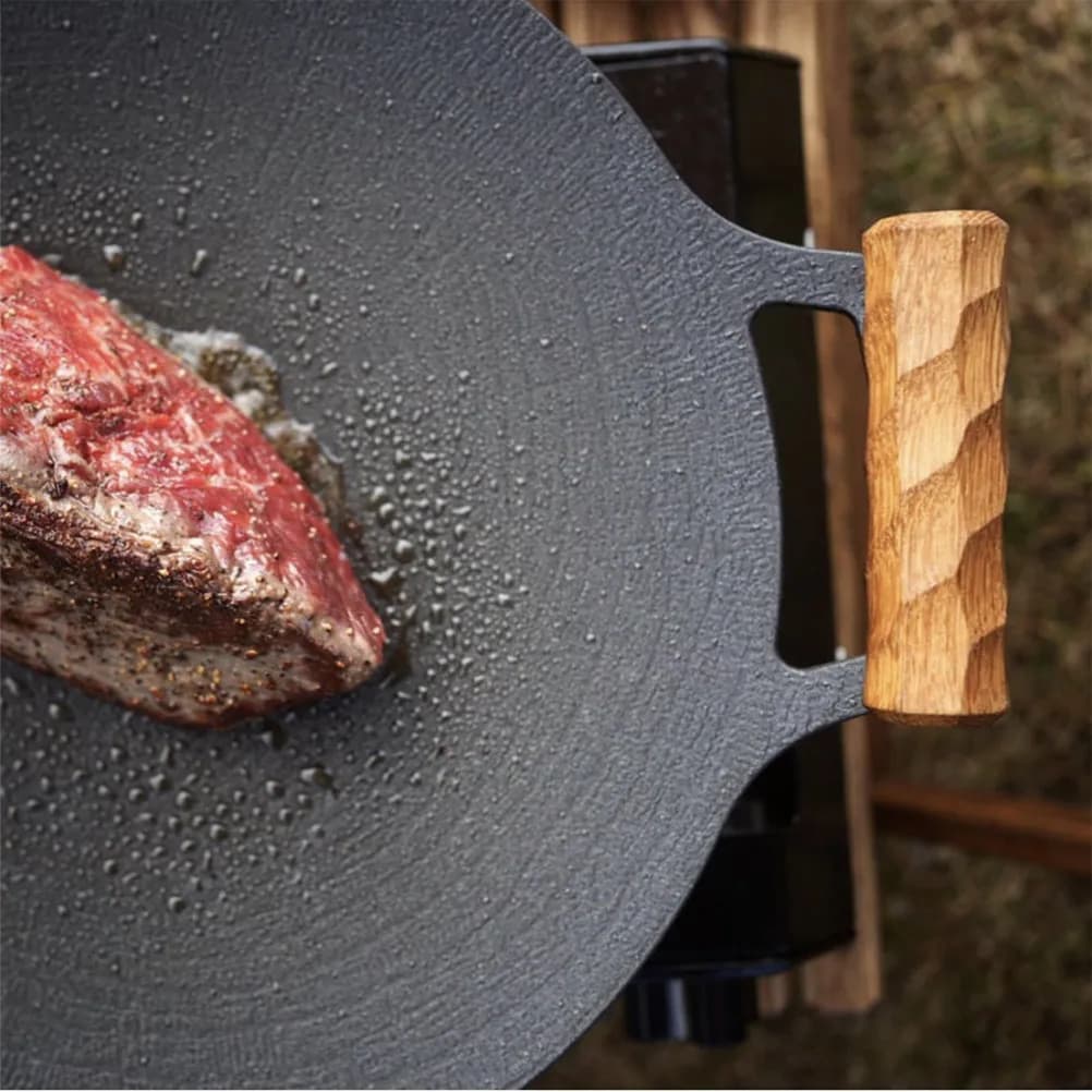1 paio di coperture in legno per manici di pentole, resistenti al calore e anti-scottatura, per padelle, pentole, utensili da cucina in ghisa, accessori da cucina