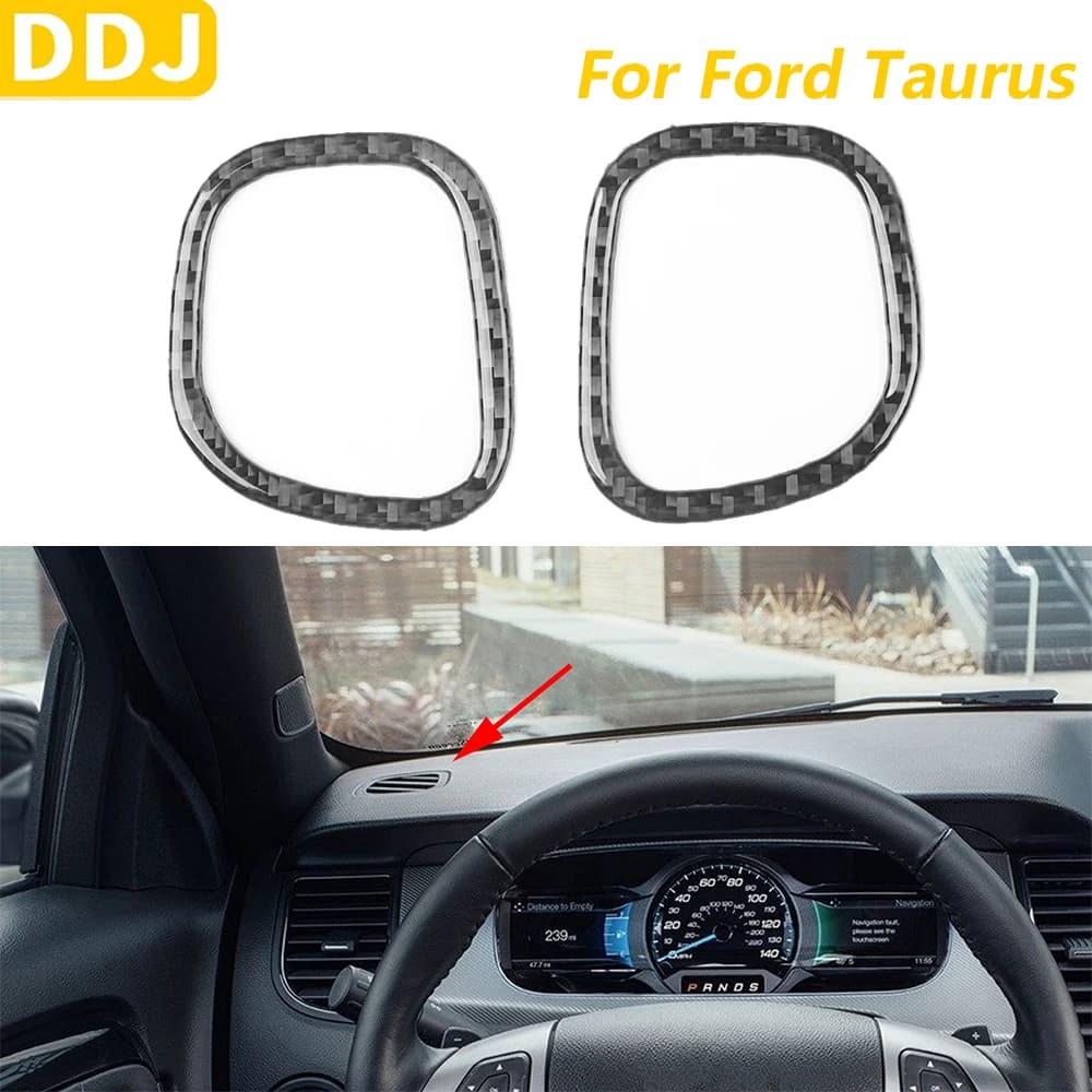 For Ford Taurus 2013-2019 Carbon Fiber Dasher Air Vent Outlet Trim Panel Covering Accessories Auto Decoration Wall decal