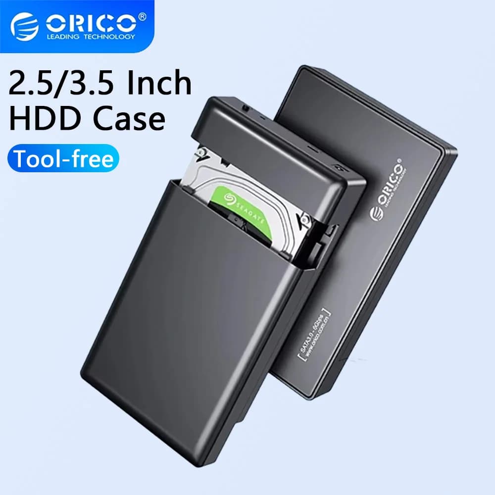 ORICO Custodia per disco rigido esterno da 2,5/3,5 pollici Adattatore da SATA a USB 3.0 per custodia per disco SSD da 2,5 3,5 Custodia per disco rigido HDD Dock