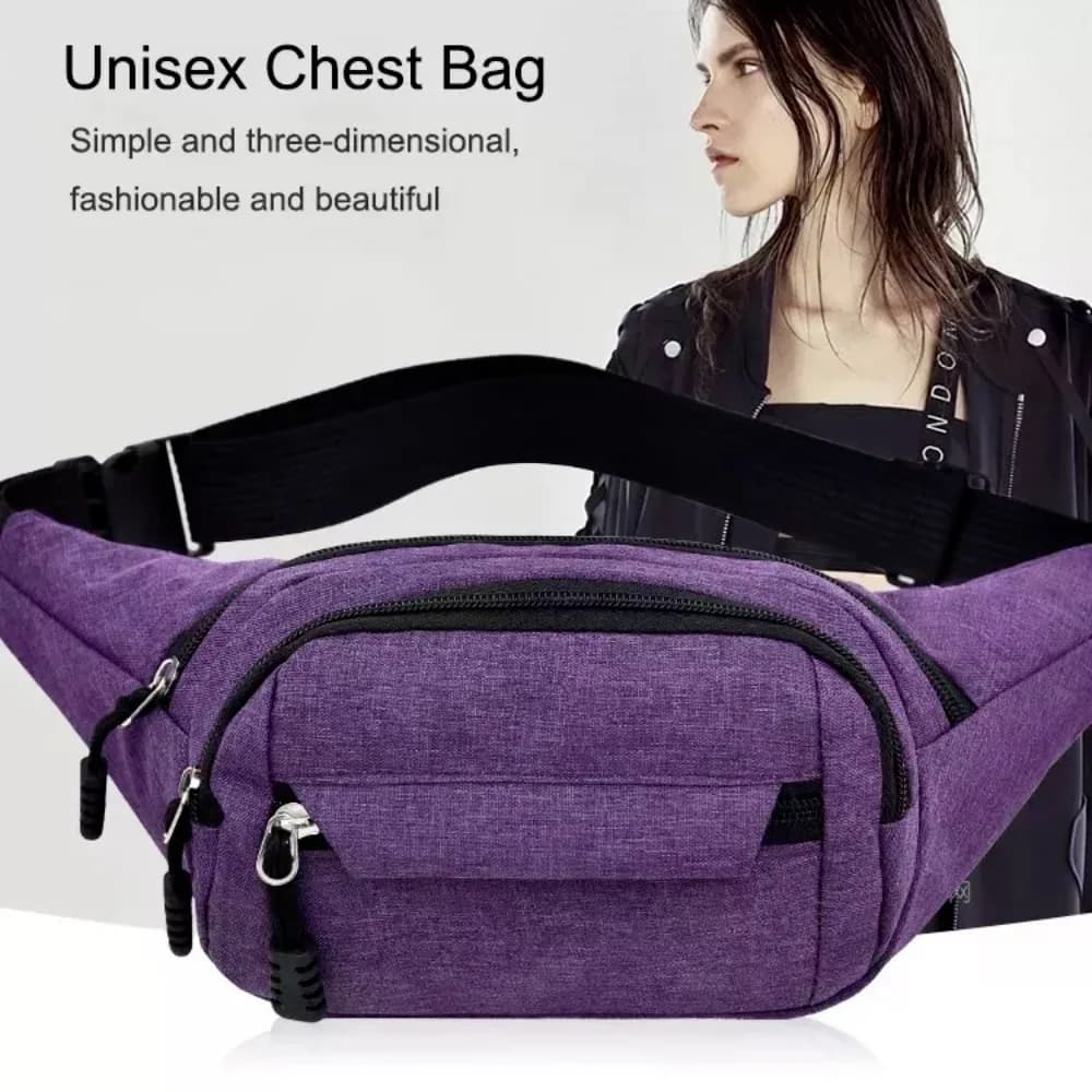 Casual Travel Adjustable Money Belt Phone Bag Waist Bum Bag Zip Pouch Wallet