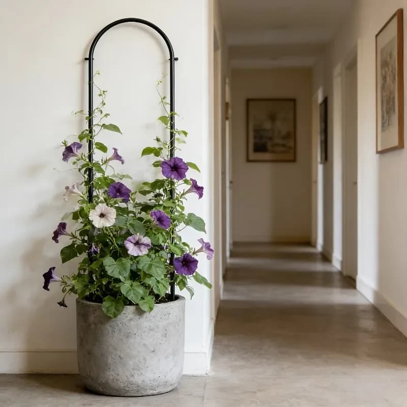 Set di 2 Supporti per Piante Rampicanti a Forma di U in Metallo, Antiruggine e Durevoli, Design ad Arco, Supporto Speciale da Giardino per Piante in Vaso