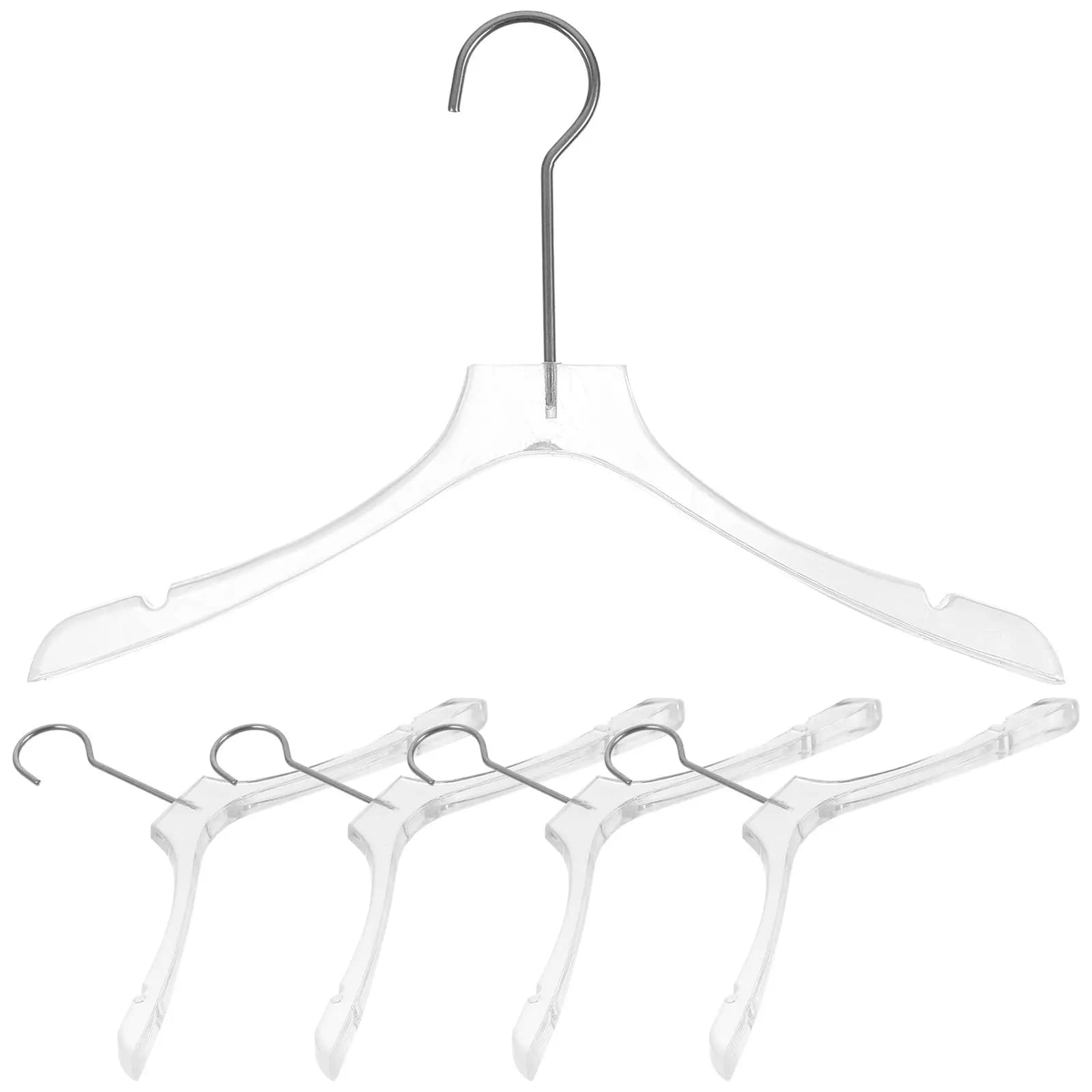 Set di 5 Mini Appendiabiti in Plastica e Metallo per Casa delle Bambole, Organizzatori per Armadio in Miniatura