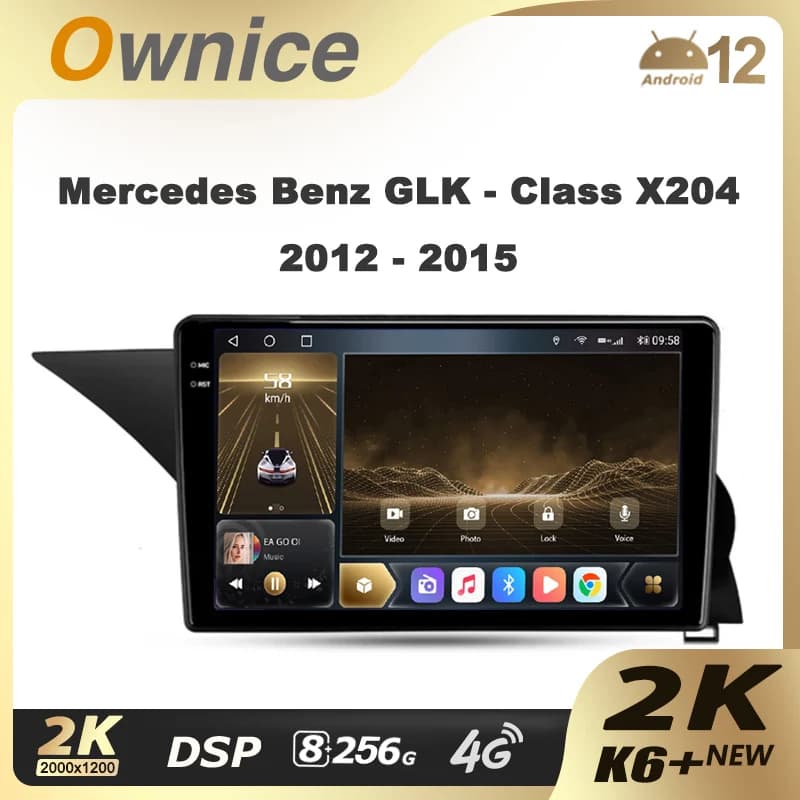 Ownice K6+ 2K per Mercedes Benz GLK - Classe X204 2012 - 2015 Autoradio Lettore Multimediale Navigazione Stereo GPS Android12 No 2din