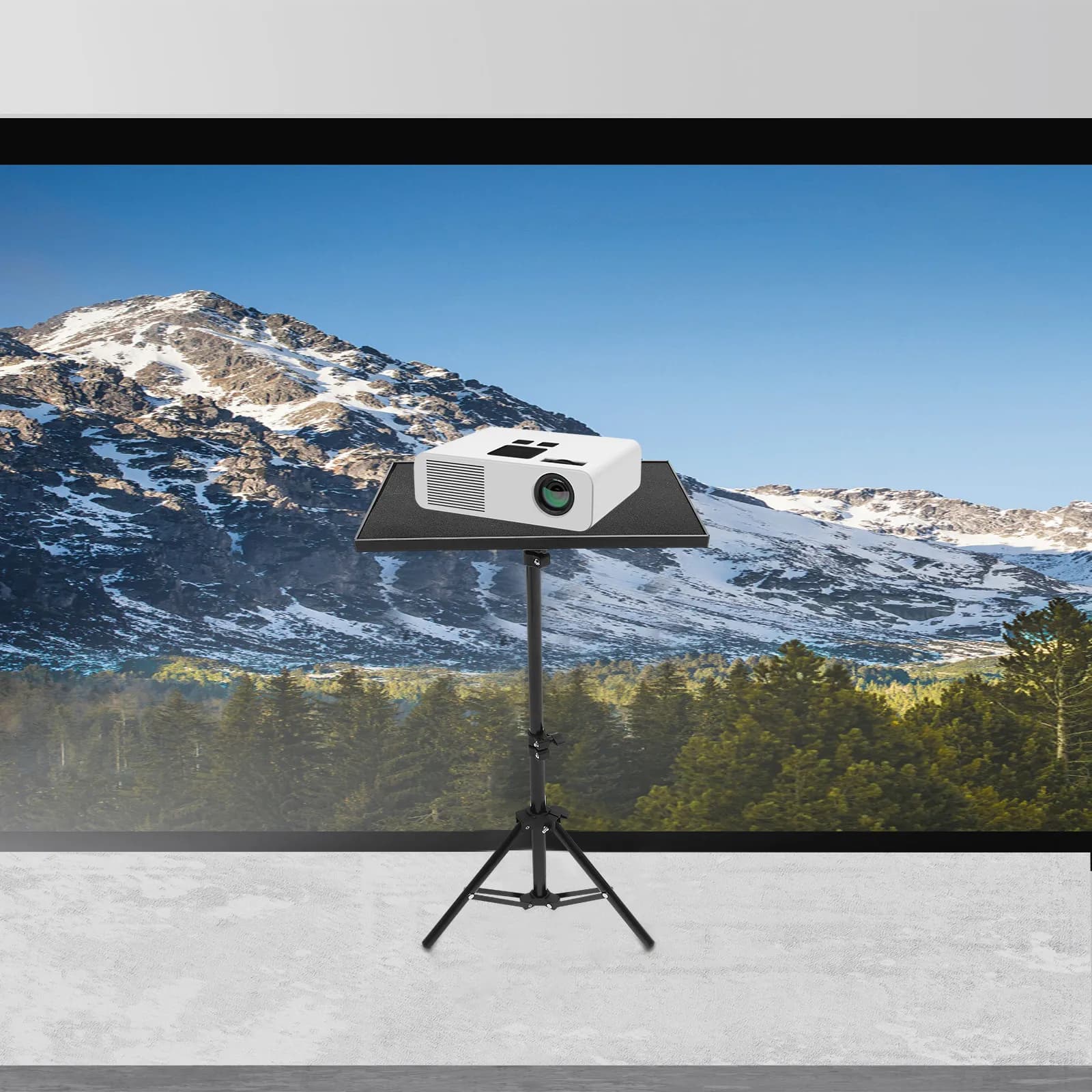 Premium Foldable Projector Shelf Stand with Telescopic Height Adjustment Tripod Base for Laptop Projector Phone Capo Accessories