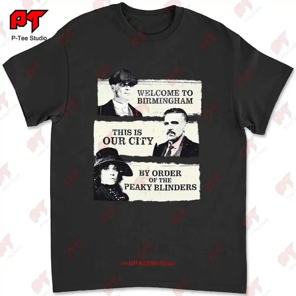 Peaky Blinders T Shirt Birmingham This Is Our City New Official Mens Black Size 0CD9