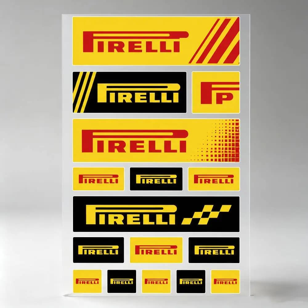 For PIRELLI Reflective Motorcycle Stickers Waterproof Vinyl Decals For Motorbike Helmet Fuel Tank Bike