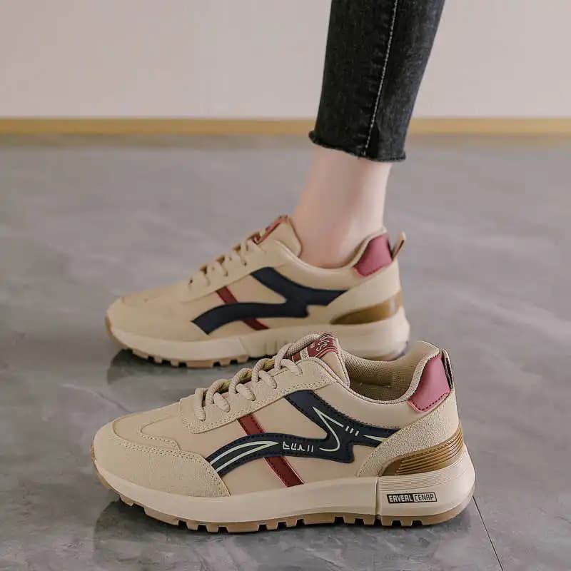 Lace-free thick shoes thick thick shoes with high heel women Shoes with wide foot Sneakers Sports factory Funky seasonal