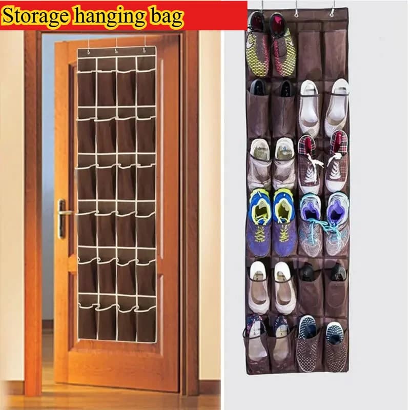 24 spazio per scarpe da tasca porta organizer da appendere rack borsa da parete portaoggetti armadio scatola per scarpe scarpiera appendiabiti