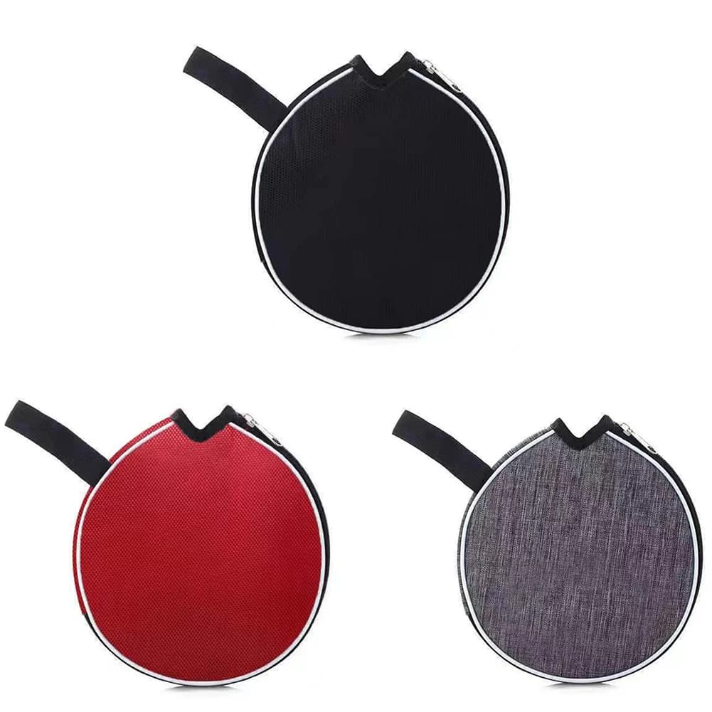 Table Tennis Paddle Case Portable with Hand Strap Semicircle Storage Bag to Safeguard Rackets from Damage and Loss