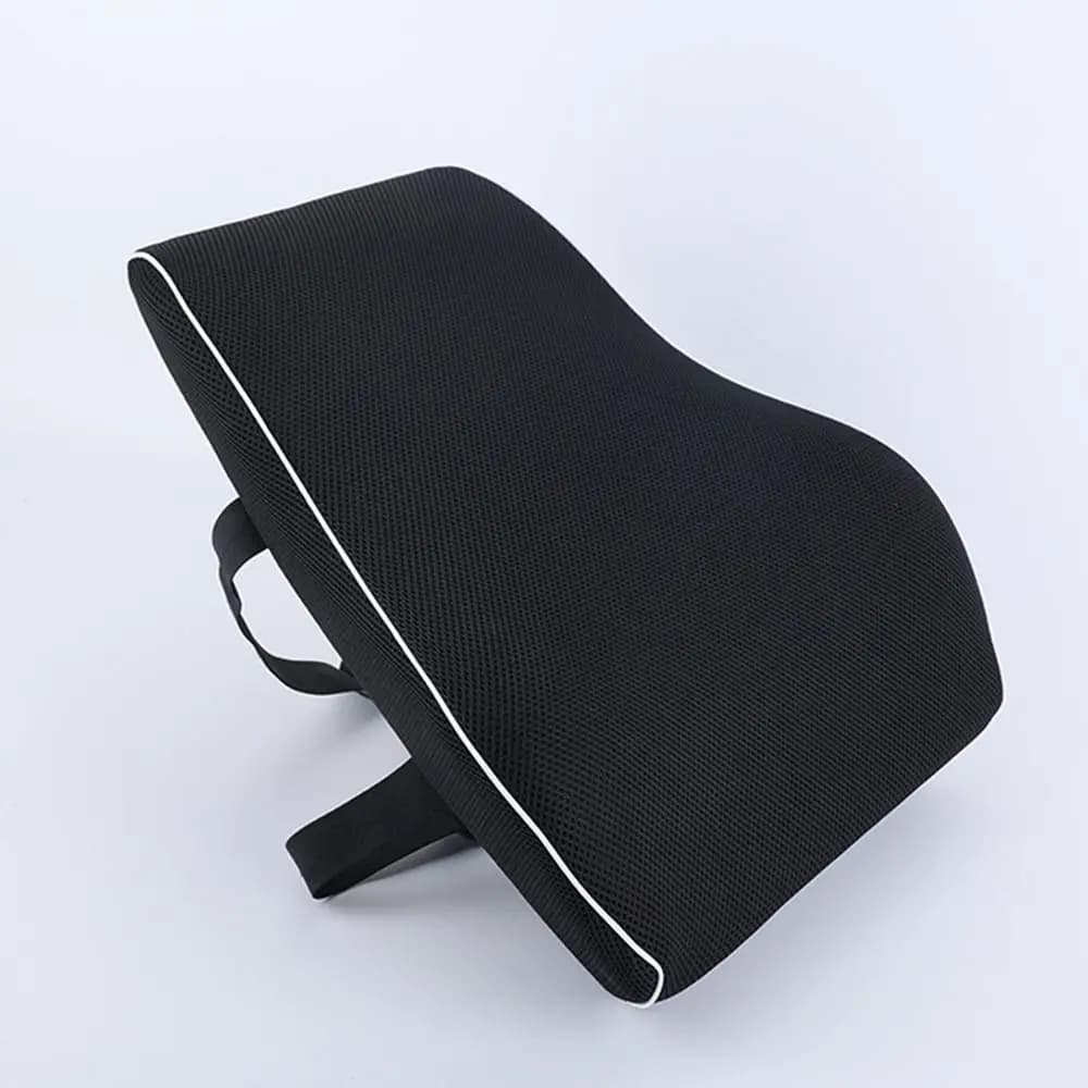 Cuscino di supporto lombare ergonomico Fodera in rete morbida Cuscino per schienale in cotone memory Cinghie regolabili Cuscino per seggiolino auto per massaggio