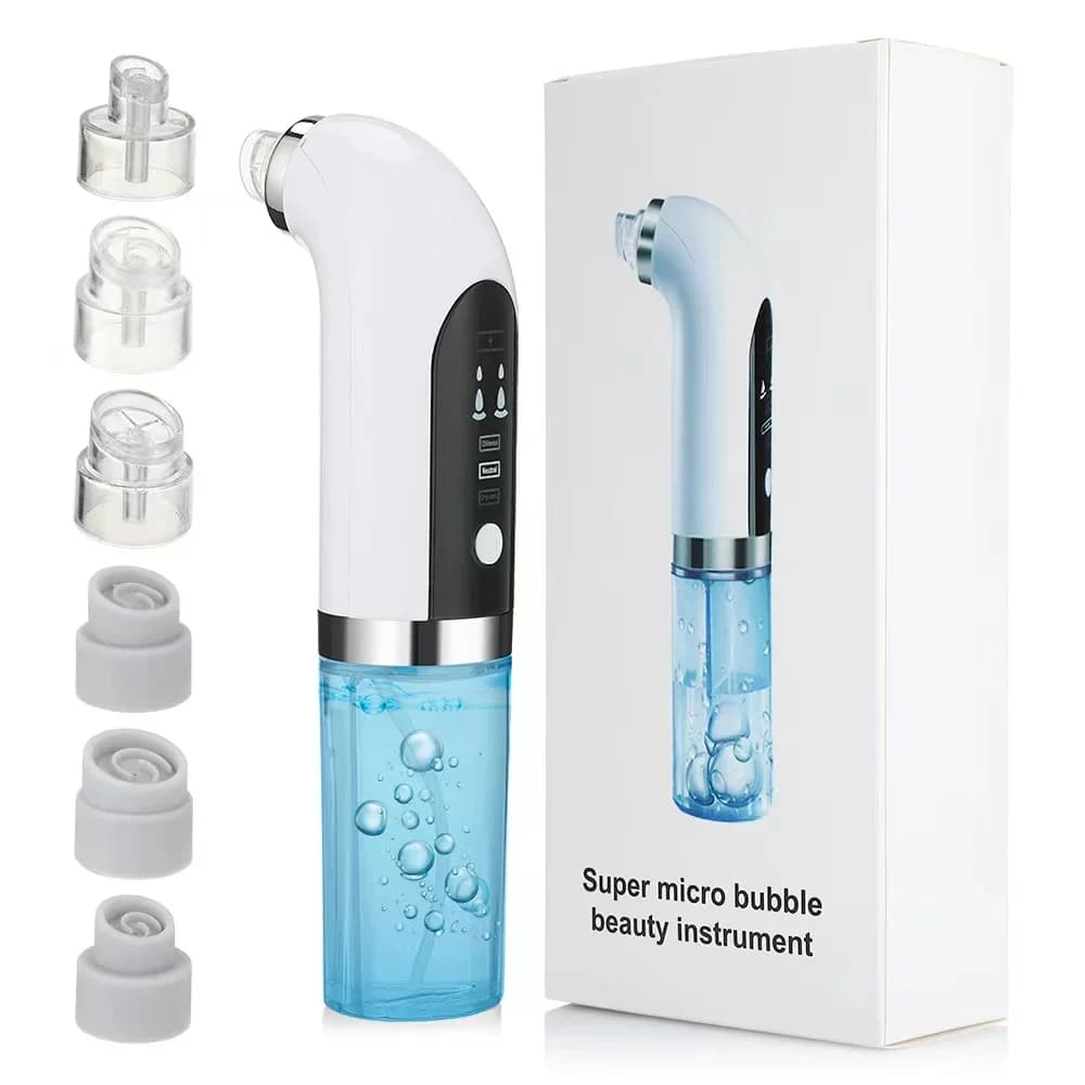 Elettrico per la rimozione dei punti neri Pore Aspirapolvere per il viso Brufolo Rimozione della testa nera USB Ricaricabile Ciclo d'acqua Strumenti per la pulizia del viso