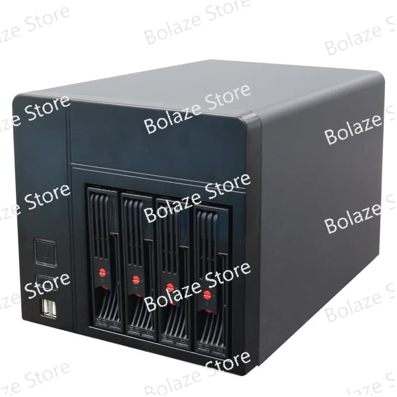 Chassis Vuoto per Server NAS a 4 Bay, Case per Storage di Rete, Contenitore Senza Dischi per Assemblaggio Fai-da-Te