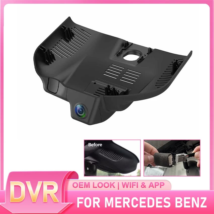 DVR camera for car Plug and Play, Dash Cam UHD with WiFi, Original Video Recorder for Mercedes-Benz MB Class C260L C200L Sports 2022 2023