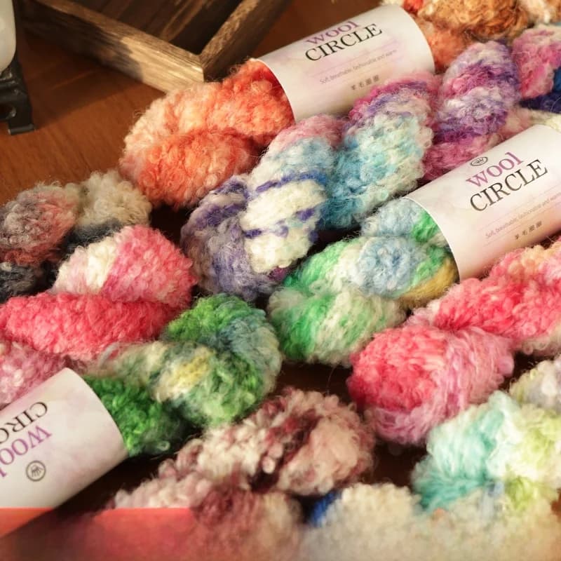 Filato di Alpaca Tinto a Mano per Lavorazione a Maglia Fai-da-te, Filato Speciale per Sciarpe, Cappelli e Lavori con Ago, Filato di Lana a Media Cottura
