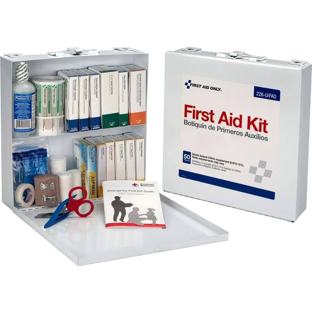 Kit di Pronto Soccorso per 50 Persone Conforme OSHA con 191 Pezzi, Ideale per Aziende, Casa, Auto e Luoghi di Lavoro