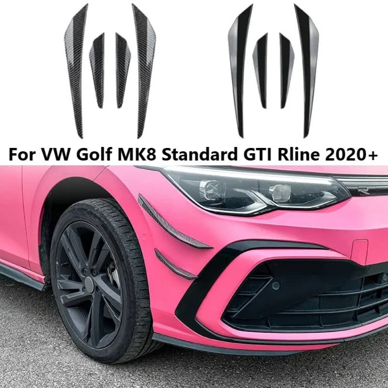 Auto Lato Anteriore Coltello Ad Aria Per VW Golf MK8 Standard GTI Rline 2020 + Vento Lama Diffusore Laterale Splitter Body Kit Accessori Auto