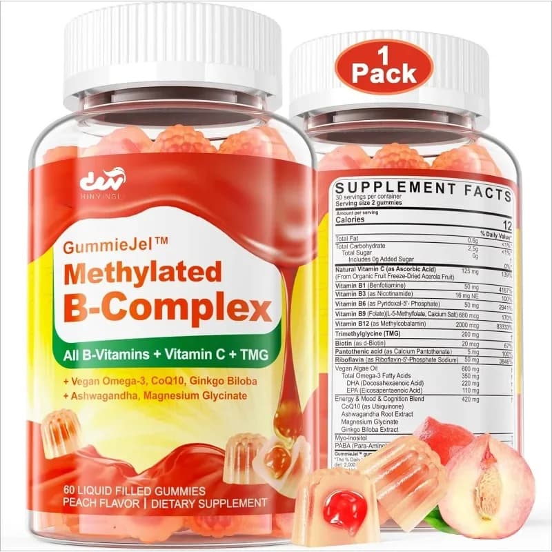 Male and female composite rubbers filled with 60 meth-plated capsules with magnesium coenzyme Omega-3 Q10 vitamin C and inositol for