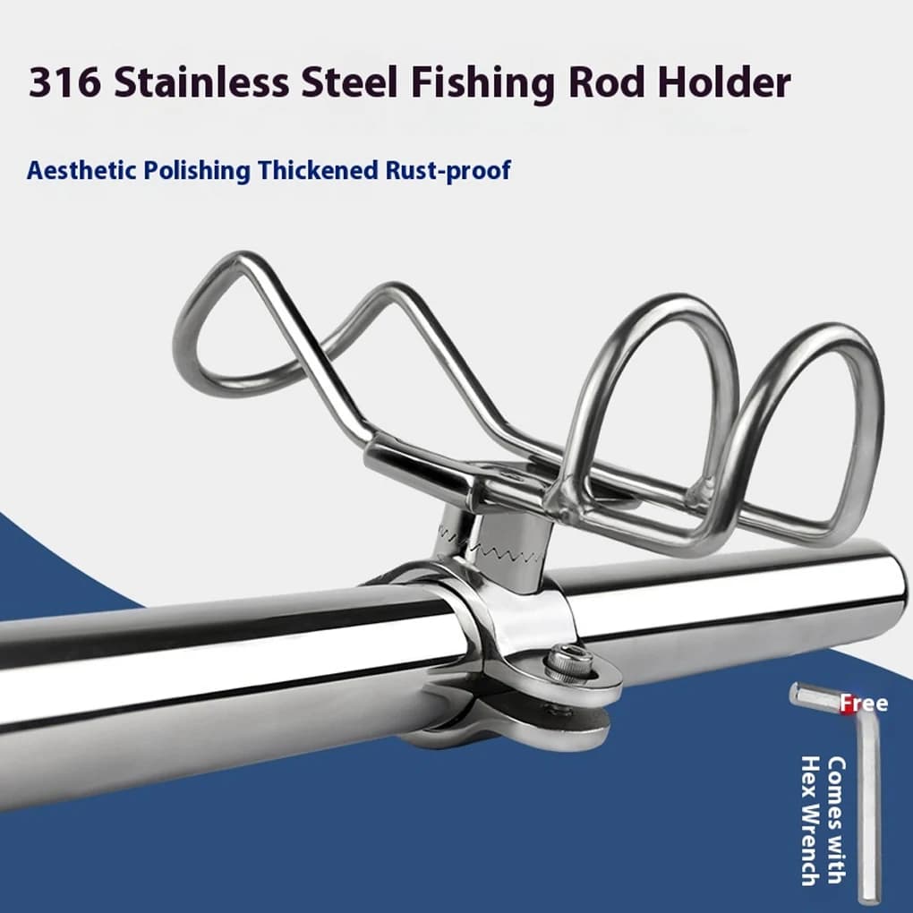 Nuovo acciaio inossidabile 316 canna da pesca supporto per rack staffa per palo base morsetto per asta hardware per barche accessori marini 25mm/32mm