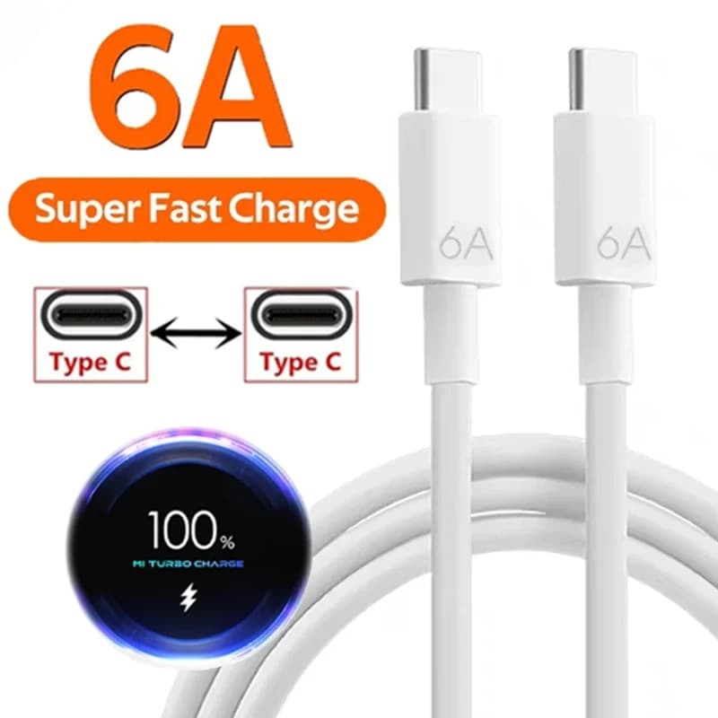 Cavo dati PD da USB C a USB tipo C da 60 W Cavo dati di ricarica rapida per Huawei Samsung Xiaomi MacBook iPad Linea dati da tipo C a tipo C