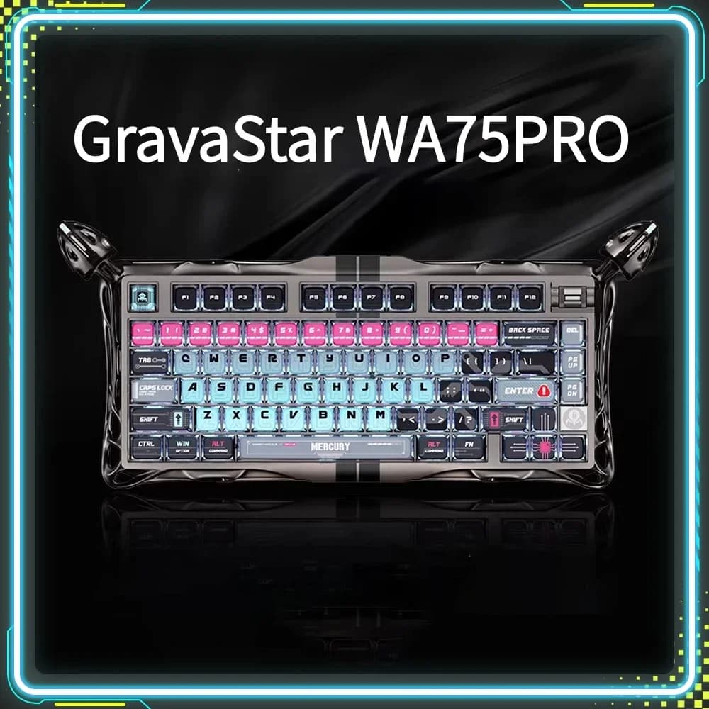 Tastiera da Gaming GravaStar WA75PRO con Switch Magnetici, RGB Personalizzabile, Cablata, a Bassa Latenza, Accessori per PC e E-Sports, Idea Regalo
