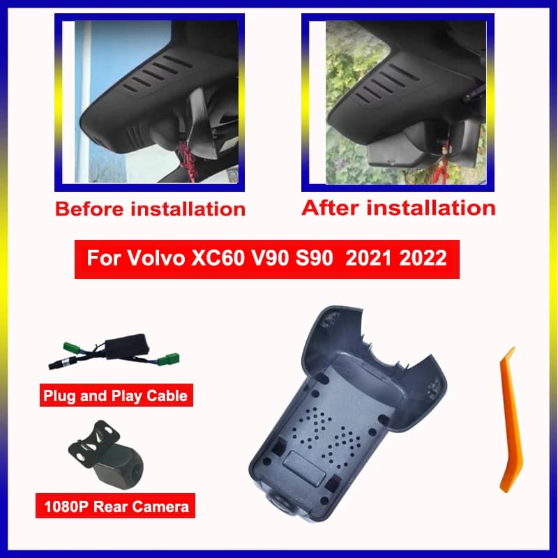 2K Car DVR 1440P Dual Lens FHD Dash Cam For Volvo V40 V50 V60 V70 V90 PoleStar 2 S60 t5 t6 S40 S60 S80 S90 XC40 XC60 XC70 XC90