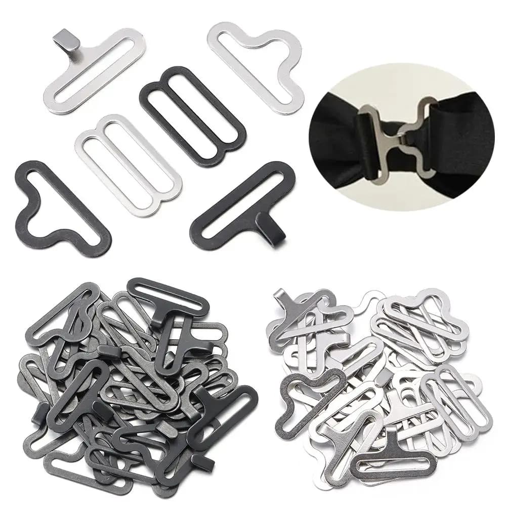 30 pz/set papillon hardware cravatta gancio cravatta clip elementi di fissaggio cinghie regolabili tracolla fibbia fai da te