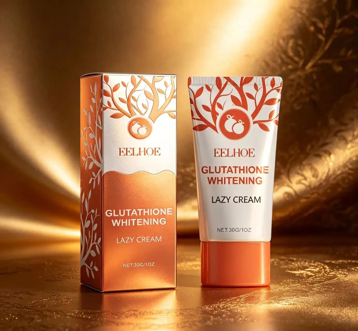 Glutathione Whitening Lazy Cream, Nicotinamide Brightening Skin Tone Moisturizing Cream, Natural Base Without Artificial Whitening.