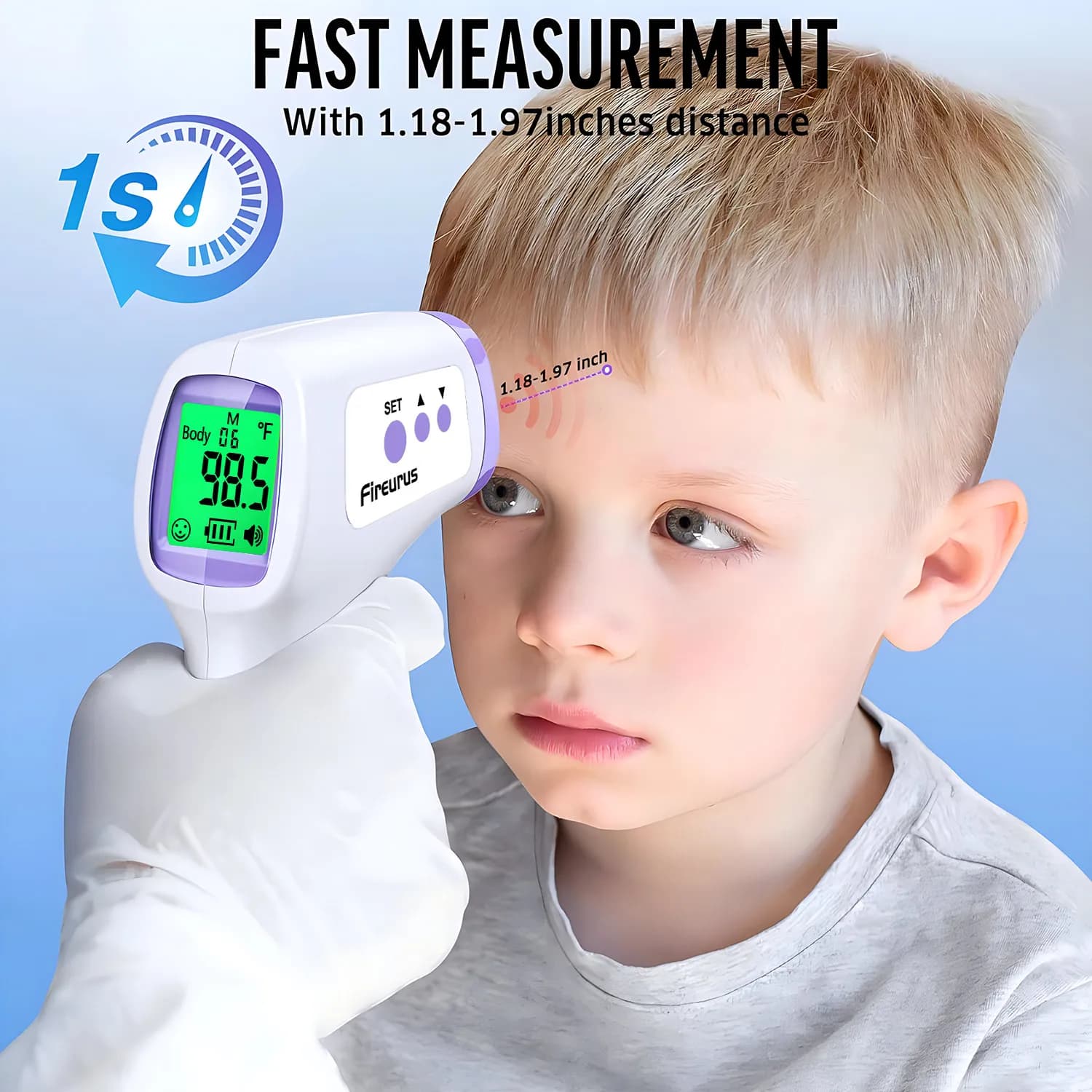 Digital LCD infrared thermometer for body measurement, for children and adults, without contact, for children's fever