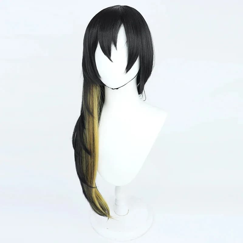 Lobotomy Corporation Binah Cosplay Sephirah Heat-resistant synthetic black wigs for Halloween costumes + wig cap; 2'c,5.b;7'